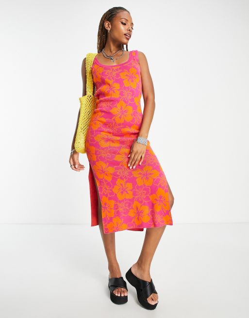 Hibiscus flower dress hotsell