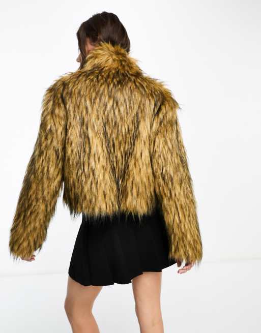 Reclaimed Vintage – Kurz geschnittene Jacke aus Kunstpelz, 4 von 4