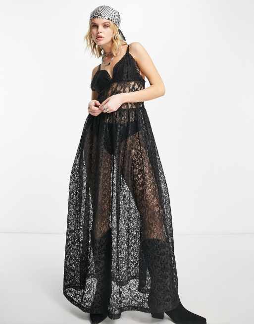 Vintage lace new arrivals maxi dress