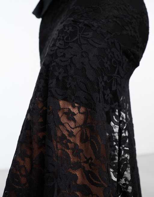 Black lace sale vintage skirt