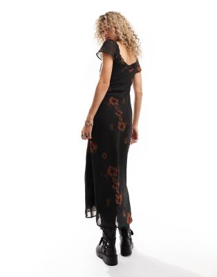 Floral Lace Trim Dress – The Rustic Market