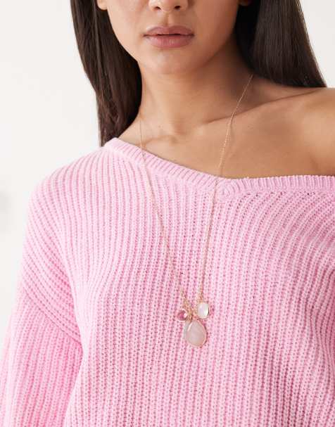 Reclaimed Vintage - Lange ketting met hanger en bedels in goud - view 1