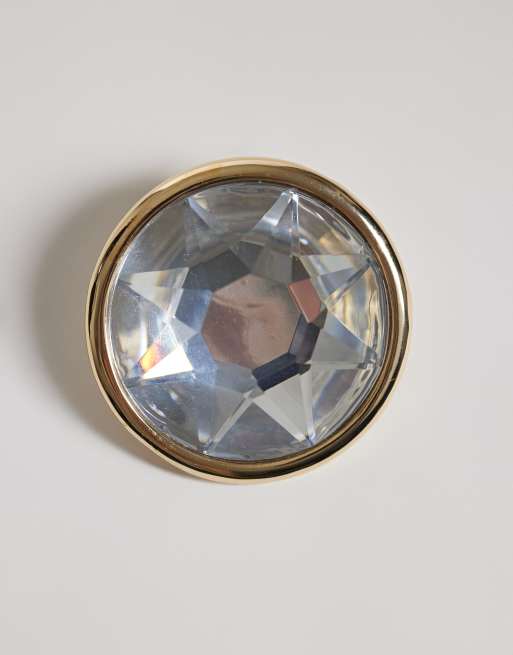 Reclaimed Vintage large crystal pendant earrings, 4 of 4