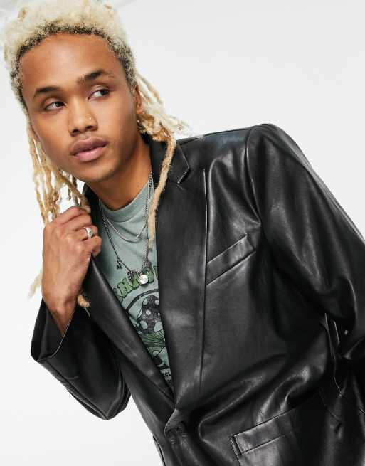 Asos reclaimed shop vintage leather jacket