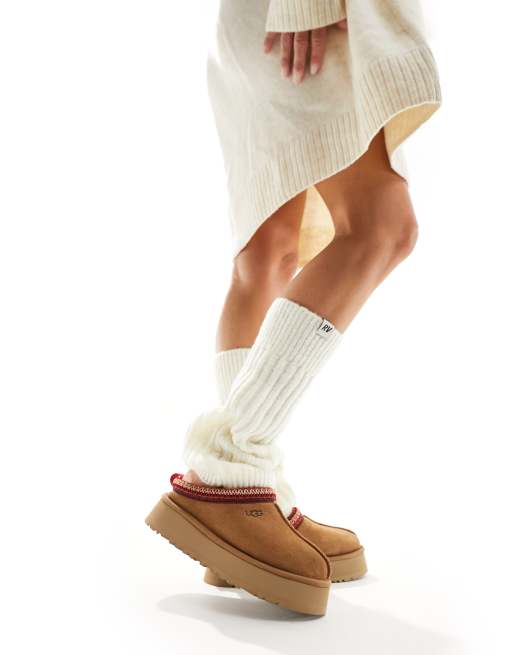 Reclaimed Vintage leg warmer knit in cream , 3 of 4