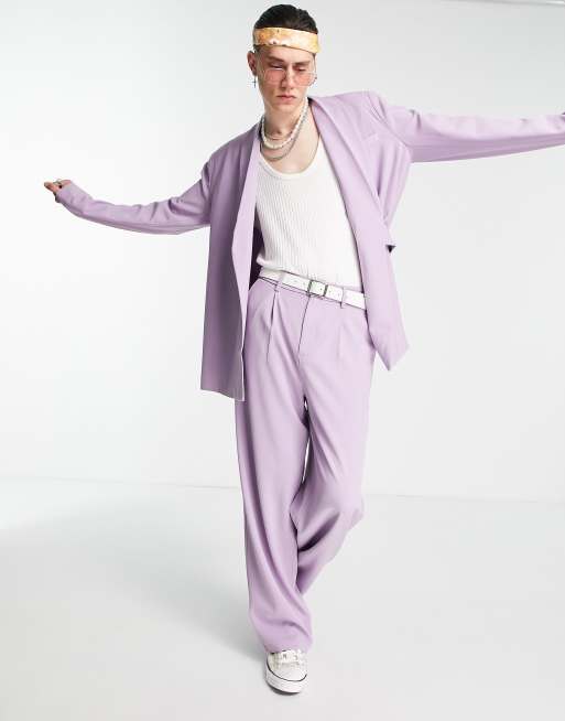 Lilac trouser suit top