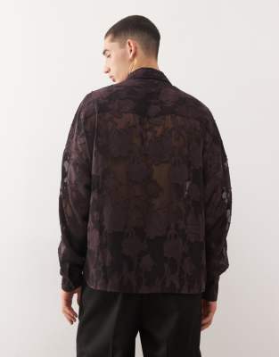 Reclaimed Vintage Limited Edition Cropped Shirt In Multi