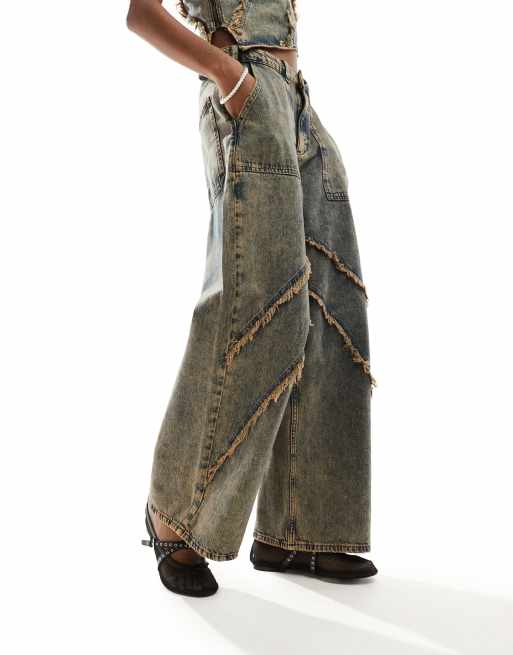 Reclaimed Vintage - Limited Edition - Distressed denim jeans, deel van co-ord set, 2 van 5