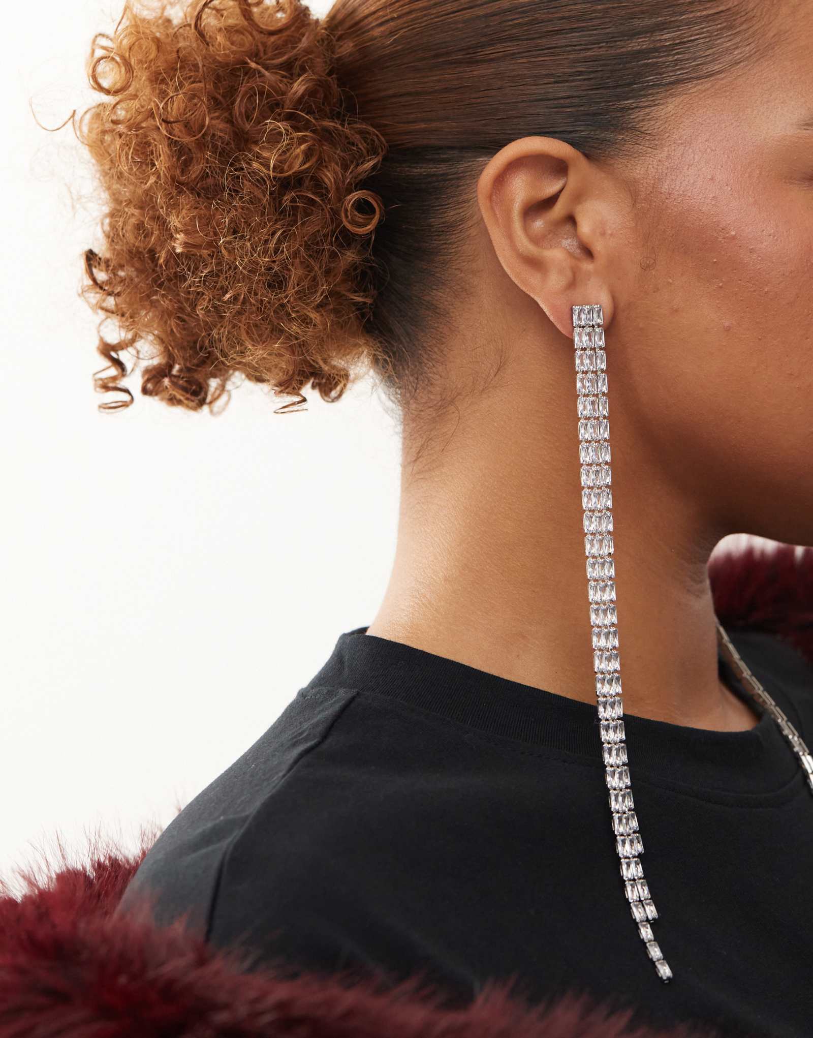 Восстановленная винтажная лимитированная серия удлиненных подвесных серебряных сережек из серебра