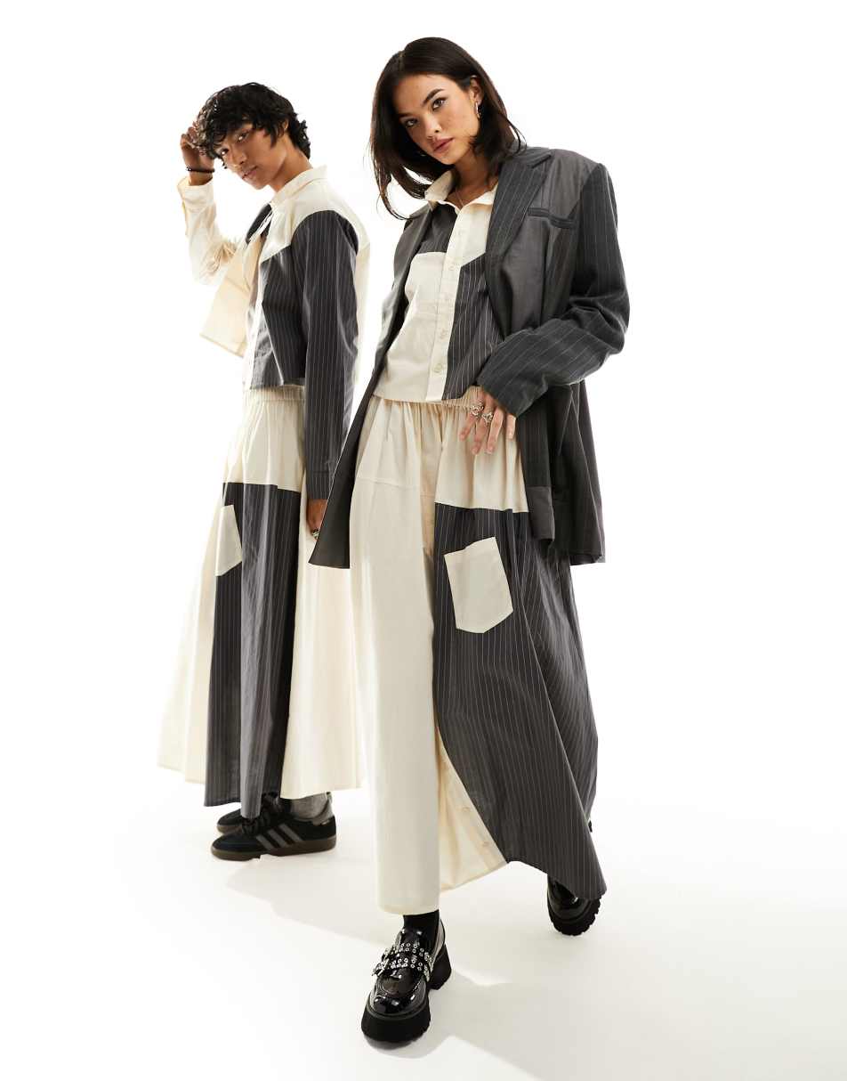 Reclaimed Vintage limited edition genderless patchwork skirt