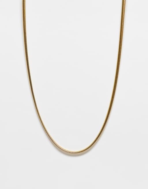 Reclaimed Vintage – Limited Edition – Guldfärgat, vattentåligt kedjehalsband i rostfritt stål