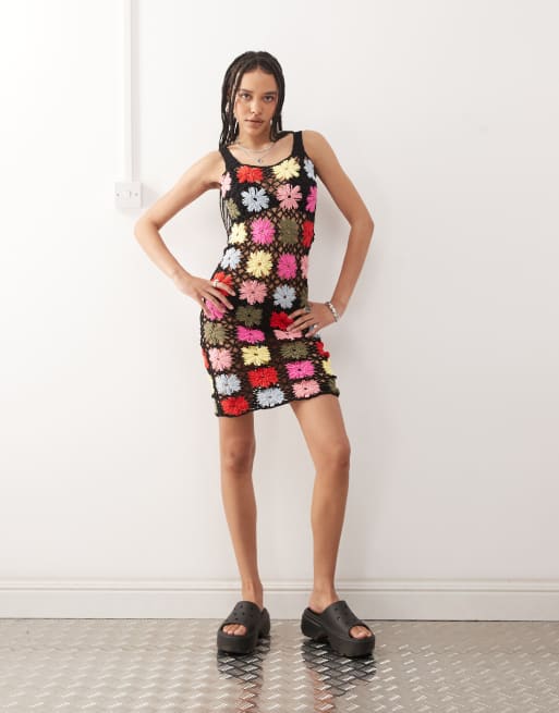 Reclaimed Vintage – Limited Edition – Häkelkleid mit Blumenverzierung