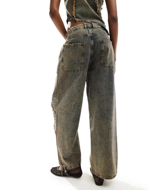 Reclaimed Vintage – Limited Edition – Jeans im Used-Look, Kombiteil, 4 von 5