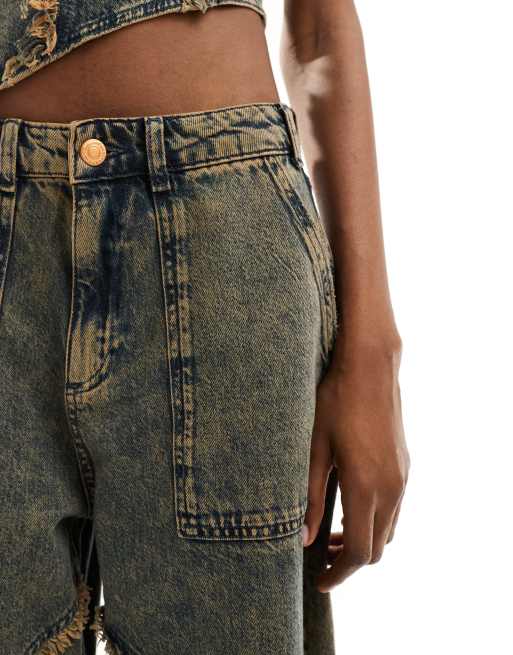 Reclaimed Vintage – Limited Edition – Jeans med slitna detaljer, del av set, 3 av 5