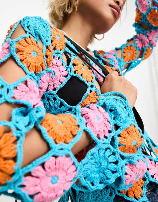 Crochet mini dress festival top