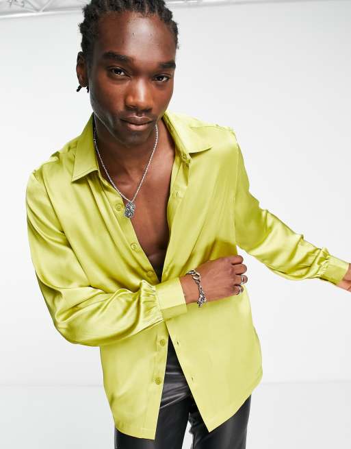 Lime green shirts for on sale men