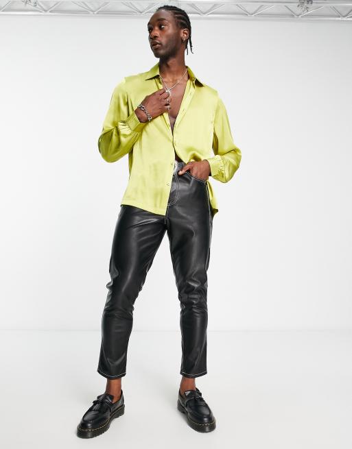 lime green long sleeve shirt mens