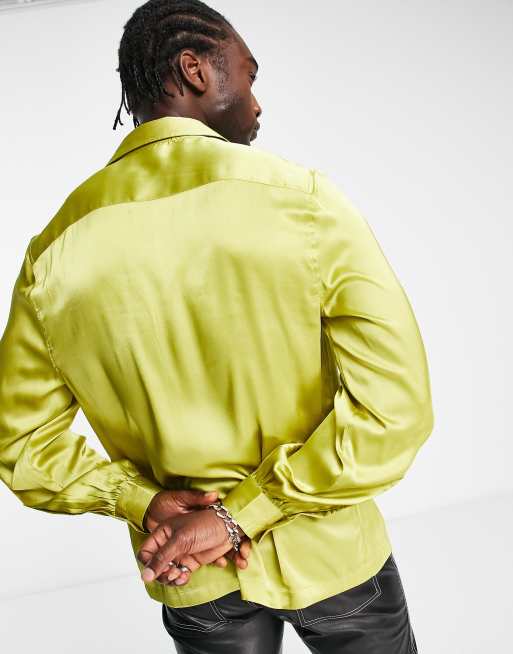 lime green long sleeve shirt mens