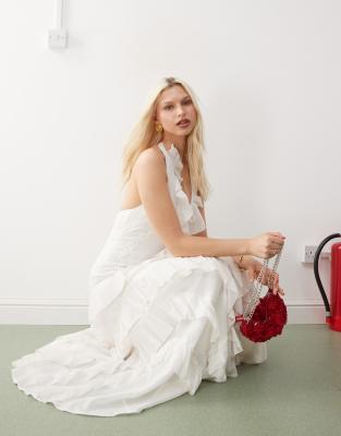 Reclaimed Vintage Limited Edition Maxi Dress With Ruffle Details And Embroidery