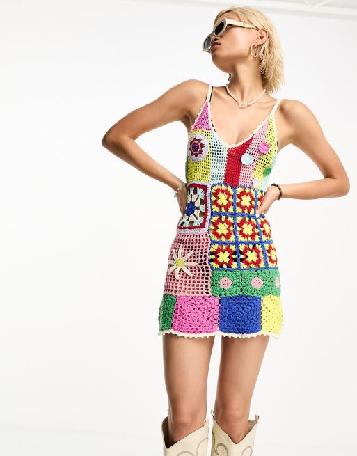 Vintage patchwork dress deals