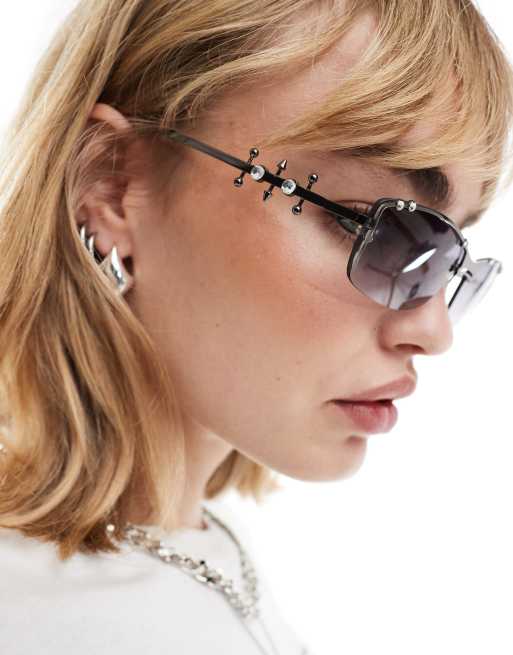 Rimless sunglasses vintage hotsell