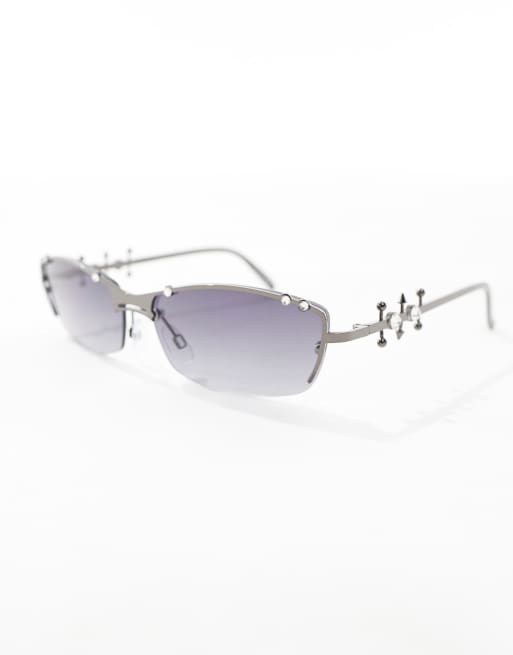 Rimless sunglasses vintage hot sale