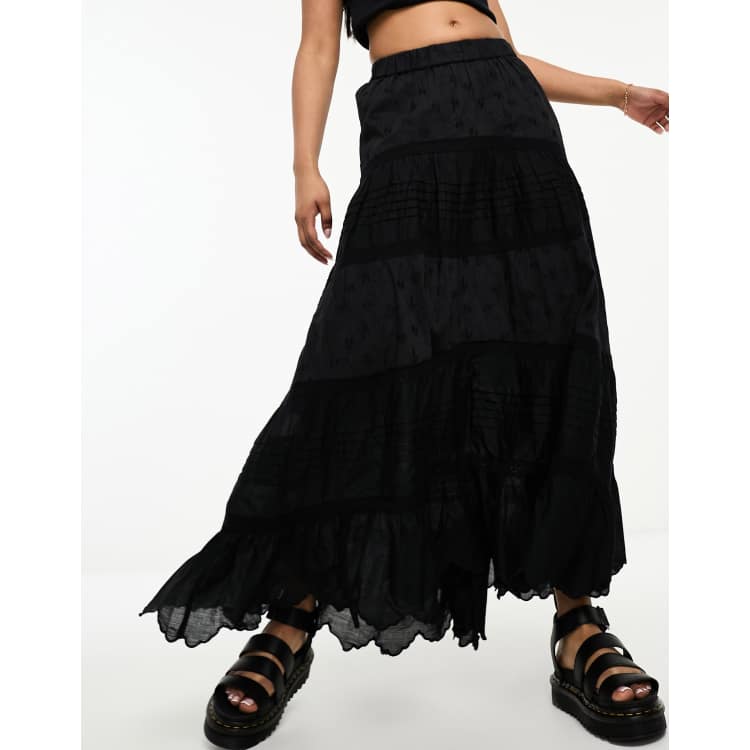 Long black vintage skirt sale