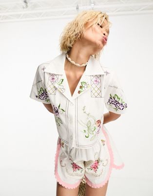 Reclaimed Vintage limited edition prarie shirt with embroidery