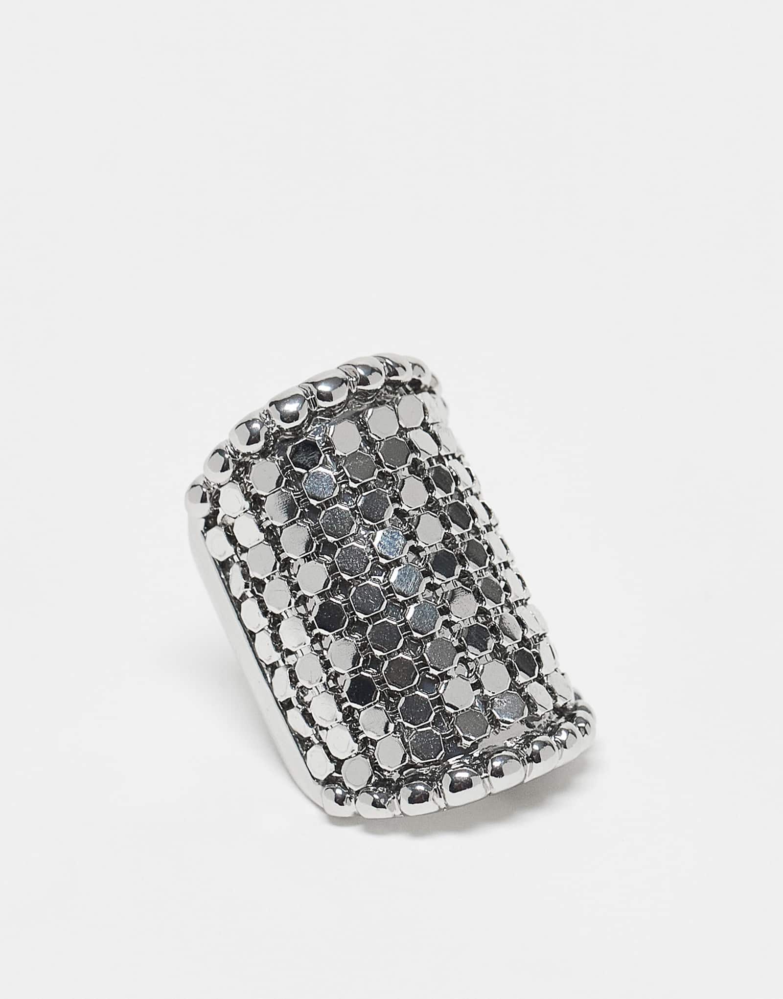 Восстановленное винтажное кольцо-кольчуга унисекс из серебра, выпущенное ограниченным тиражом