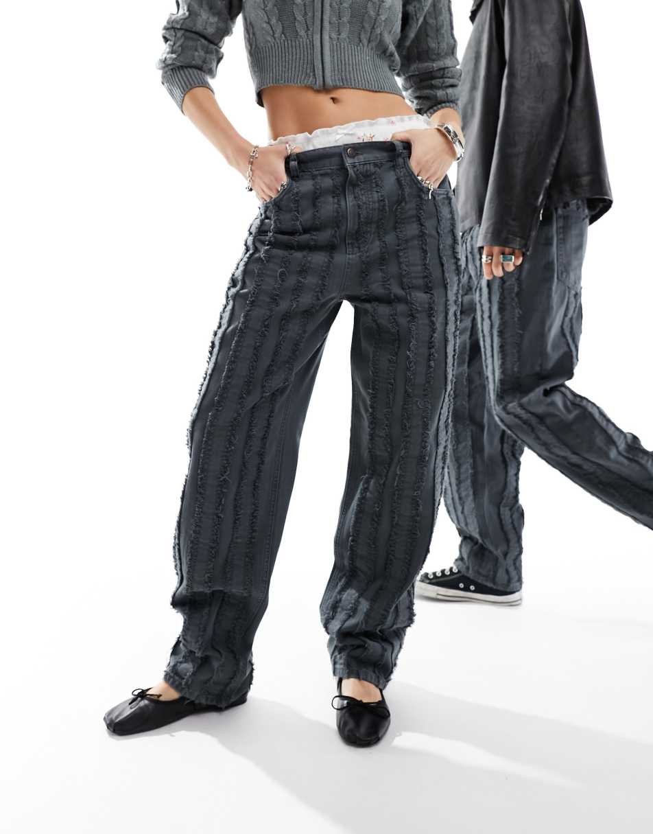 Reclaimed Vintage limited edition unisex shredded jeans