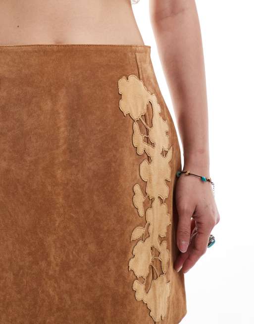 Brown suede skirt asos best sale