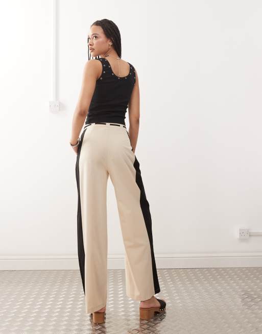 Reclaimed Vintage linen blend pants with side stripe detail, 3 of 5