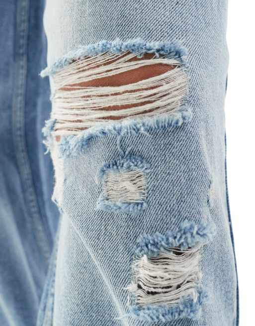 Reclaimed Vintage – Ljusblå baggy jeans med låg midja, 3 av 5