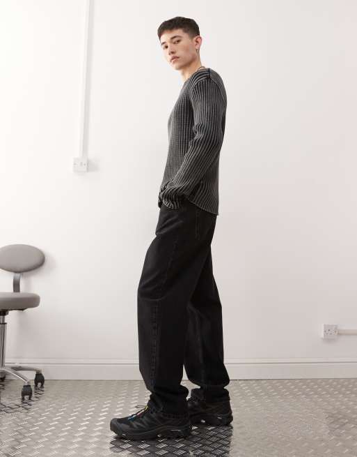 Reclaimed Vintage – Lockere Jeans in Schwarz mit geradem Bein, 3 von 5