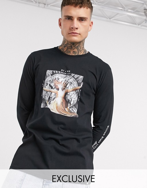 Reclaimed Vintage long sleeve t-shirt with art print