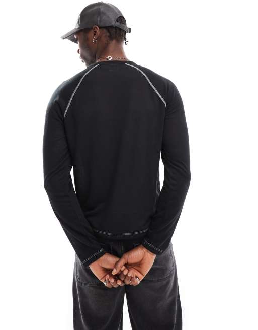 Reclaimed Vintage long sleeve t-shirt with contrast stitch in