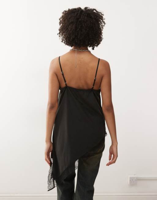 Reclaimed Vintage longline layering cami top with asymmetric hem
