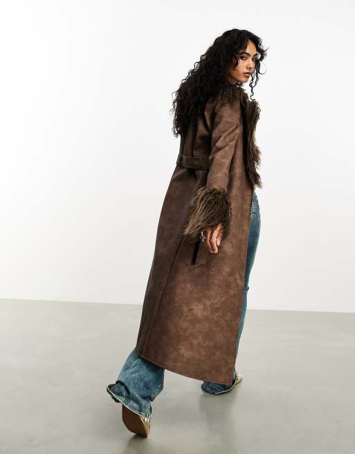 Vintage long fur coat hot sale