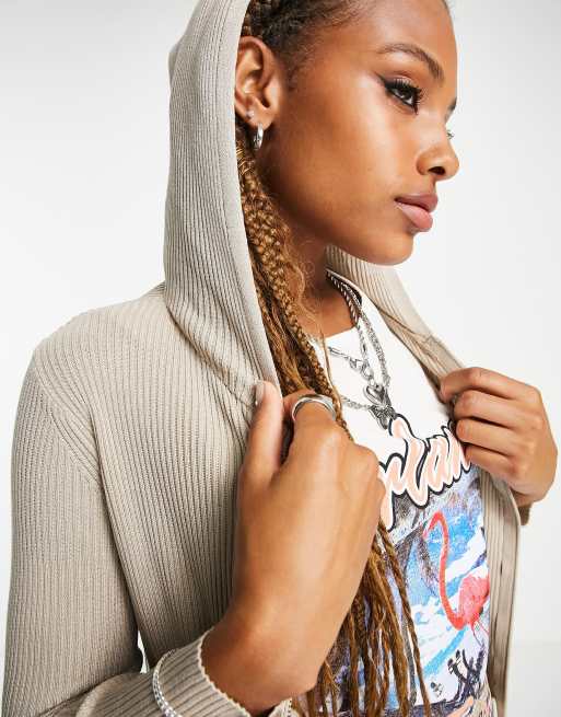 Longline zip cardigan sale