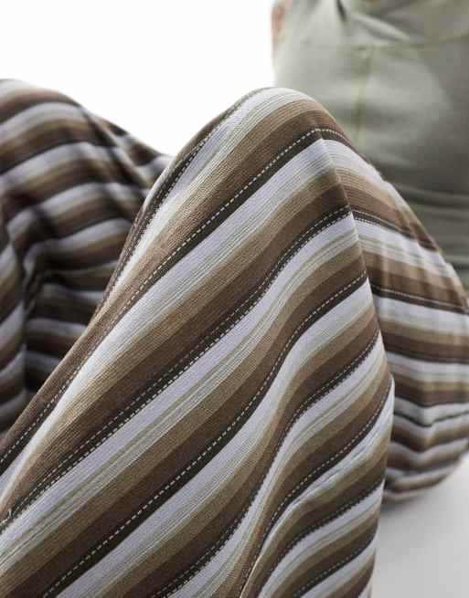Reclaimed Vintage loose baggy cord trouser in stripe, 2 of 5