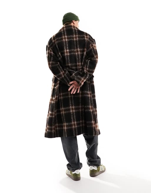 Checkered duster coat sale