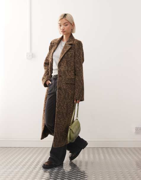 Reclaimed Vintage maxi duster coat in deer animal print - view 1