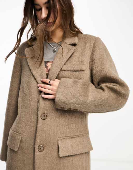 Reclaimed Vintage maxi length duster coat in camel