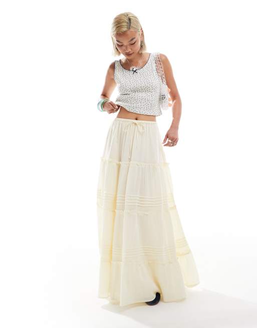 Reclaimed Vintage - Maxi rok in westernstijl
