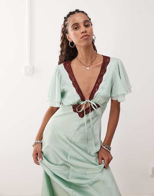 vintage tea dress Green Velvet Off Shoulder Style Bridesmaid Dress, Length Party Prom Dress cg18383 and tea length skirt Vintage Tea-length Wedding Dresses Bateau