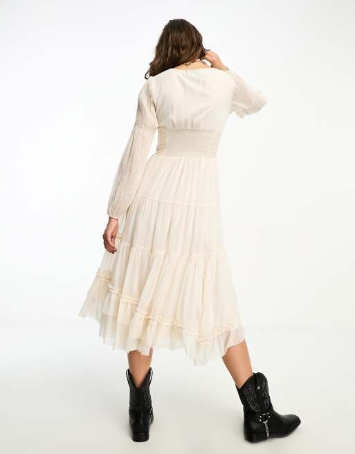 Reclaimed Vintage – Maxikleid in Creme, 4 von 4