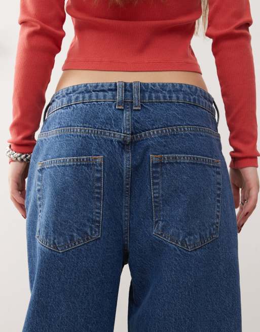 Reclaimed Vintage – Mellanblå baggy jeans med låg midja, 4 av 5