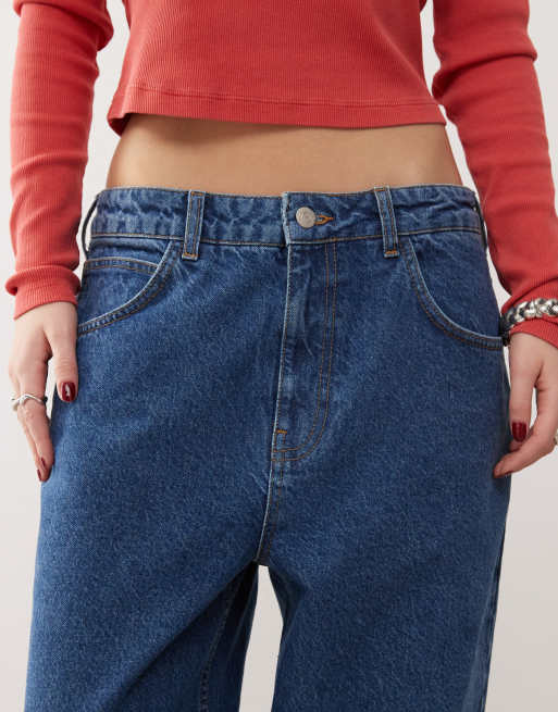 Reclaimed Vintage – Mellanblå baggy jeans med låg midja, 5 av 5