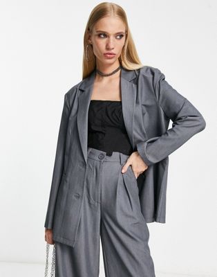 Reclaimed Vintage mensy blazer in grey - ASOS Price Checker