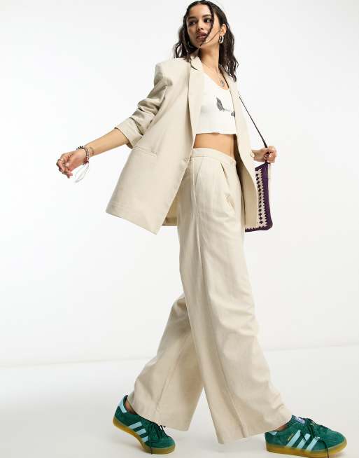 Reclaimed Vintage menzy wide leg pants in stone